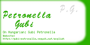 petronella gubi business card